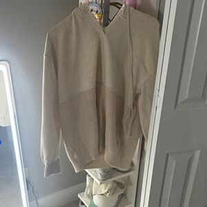 Men's Cream Hoodie Sweater